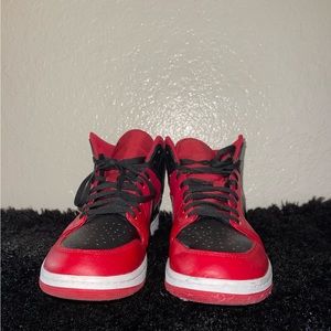 Jordan 1 Mid Black and Red